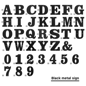 Números de Casa Modernos de Metal, Color Negro, Impermeables, con Letras del Alfabeto, <span class=keywords><strong>para</strong></span> Buzón <span class=keywords><strong>Exterior</strong></span> y Placa de Dirección Postal - Product Image 3