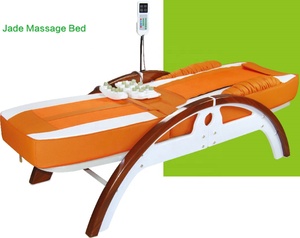 Lit <span class=keywords><strong>de</strong></span> massage corporel complet en cuir PU avec <span class=keywords><strong>rouleau</strong></span> <span class=keywords><strong>de</strong></span> <span class=keywords><strong>jade</strong></span> pour thérapie thermique, tendance, garantie 1 an - Product Image 2