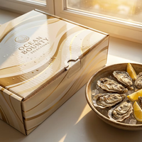 Boîtes en carton écologiques personnalisées avec impression brillante pour fruits de mer, vente en gros, boîtes cadeaux imprimées avec logo personnalisé
