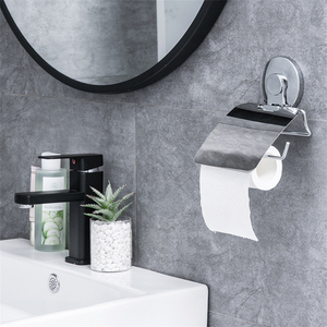 <span class=keywords><strong>Portarotolo</strong></span> per Carta Igienica <span class=keywords><strong>da</strong></span> Bagno Autoadesivo a Ventosa Incassato Cromato con Ganci a Ventosa - Product Image 3