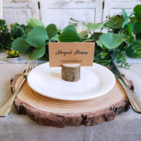 Porte-cartes en bois naturel 10 pièces, porte-cartes, Clip Photo, décorations rustiques de mariage, Table de fête, numéro, nom, signe