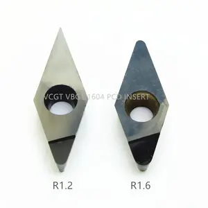 Vcgt Aluminum Turning Insert High Abrasive CNC Diamond PCD Tipped Turning Tool VCMT VCGT VCGT160404 VCGT160408 PCD Inserts For Aluminum