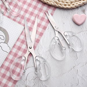 Cute Transparent Stainless Steel <strong>Scissors</strong> for Adults for Household Dormitory or Office Use-Designed for Girls - Product Image 4