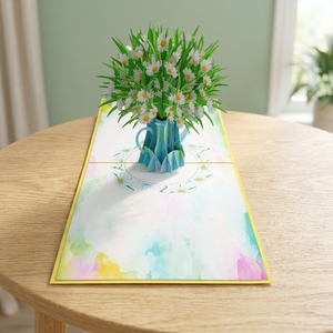 Tarjeta Pop-up 3D de Papel con Flores de Margarita Blancas, Diseño Personalizado, Hecha a Mano, Decoración para el Hogar, Acción de Gracias, Tendencia en Moda - Product Image 2