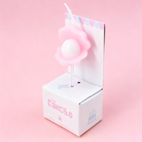 Bougie d'anniversaire élégante en forme de coquillage rose avec perle, écologique, pour la décoration de gâteaux du Nouvel An, mariage, baby shower, plage