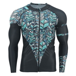 Camiseta de compresión para correr para hombre, precio al por mayor, camiseta de entrenamiento MMA Rash-Guard, mallas deportivas para ejercicio, camisetas con cremallera - Product Image 2