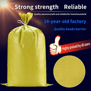 Sac tissé personnalisé jaune pour <span class=keywords><strong>emballage</strong></span> <span class=keywords><strong>industriel</strong></span> <span class=keywords><strong>d</strong></span>'engrais, de sable et de céréales - Product Image 1