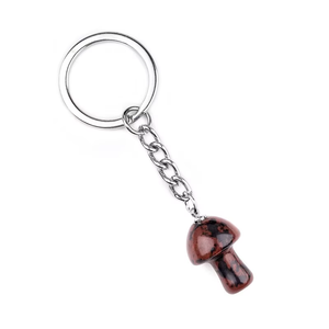 Aonaya Vente d'Usine de Haute Qualité Mini Champignon <span class=keywords><strong>Parapluie</strong></span> Forme Cristal Pendentif Porte-clés Bijoux Pierres Précieuses - Product Image 3