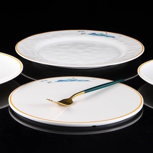 <b>Melamine</b> round <b>plate</b>, hotel imitation porcelain <b>plate</b>, restaurant stir-fry <b>plate</b>, creative flat <b>plate</b>, cake and dessert <b>plate</b>, - Product Image 2
