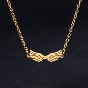 <span class=keywords><strong>Collana</strong></span> con Ciondolo Personalizzato a Forma di Ali in Acciaio Inossidabile, Stile Semplice, Charm Ali d'Angelo per Donna - Product Image 1