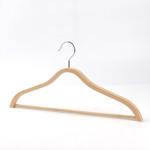 Bamboo Clothes <b>Hanger</b> Rectangle Shape Hook Type For Wardrobe Closet Hotel Clothing Store Use - Product Image 1