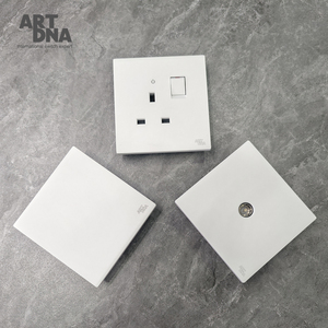 Artdna สวิตช์ผนังและซ็อกเก็ตไฟฟ้าสีขาวผิวไฟฟ้าแบบแยกส่วนที่ทันสมัย13A - Product Image 1