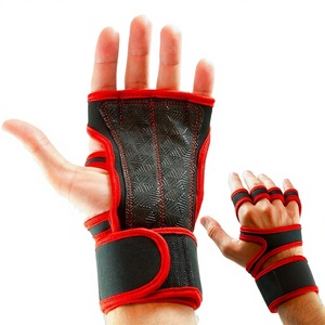 Guantes de Neopreno Ligeros y Antideslizantes Ajustables de Medio Dedo para Levantamiento de Pesas con Correa para la Muñeca para Uso en el Gimnasio (Unisex) - Product Image 3