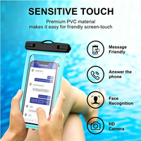 Téléphone étanche en PVC transparent de 7 pouces, style minimaliste, le plus vendu, compatible écran tactile, idéal pour la natation et le rafting en extérieur, vente en gros