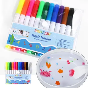 2023 새로운 매직 워터 플로트 마커, 비 독성 밝은 색상 어린이 DIY 마법의 물 그림 펜 성인과 어린이