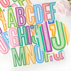 3 Inch Bulletin Board Letters Large Letter Stickers Vinyl Self-Adhesive Big Number Letter Stickers For Sign Mailbox Car Truck