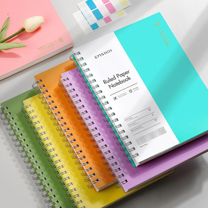 Bán buôn A5 xoắn ốc máy tính xách tay ba chủ đề 150 trang với túi thư mục biểu tượng tùy chỉnh văn phòng sinh viên viết cuốn sách - Product Image 2