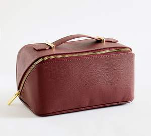 Sac de rangement de maquillage à fermeture éclair en métal doré beauté cuir résistant à l'eau cosmétique soin de la peau organisateur de <span class=keywords><strong>parfum</strong></span> mini boîte d'emballage - Product Image 5