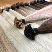 Extensiones de Cabello Humano con Punta K Pre-Adherida de Doble Trama, Cabello Ruso con Queratina, Más Vendidas