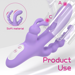 Produk baru silikon medis + ABS 9-frekuensi getaran g-spot dan getar Stimulus kelinci Anus - Product Image 5