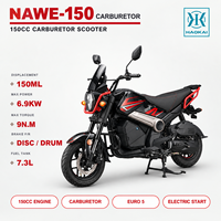 Mini moto automatique 150cc, moteur refroidi par air, frein à disque avant, démarrage électrique, vitesse maximale de 80 km/h, EURO 5, vente en gros