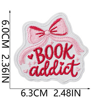 Patch Bordir Tempel Setrika Gaya Kasual Grosir, Aplikasi Beruang Teddy Membaca Buku untuk Jaket, Tas Tote, Pakaian, Dekorasi DIY
