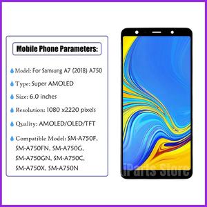 IPARTS Super AMOLED Display per Samsung <span class=keywords><strong>A7</strong></span> 2018 A750 SM-A750F A750FN A750G Touch Screen di ricambio - Product Image 3