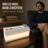 Veilleuse Dimmable en Gros avec Haut-Parleur Bluetooth, Sons de Bruit Blanc et Naturels, Minuteur de Sommeil pour Chambre, Crèche et Maison