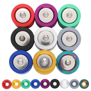 Entretoises d'espacement en aluminium M8 bleues pour la modification des pare-chocs de moto et de voiture, jeu de vis de fixation - Product Image 4
