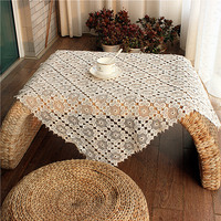 Nappe de table de chevet ou de café, motif géométrique, écologique, soluble dans l'eau, simple, brodée ajourée