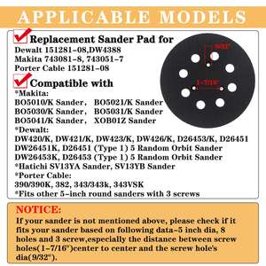 <span class=keywords><strong>4</strong></span> paquets de 5 pouces 8 <span class=keywords><strong>trous</strong></span> de remplacement pour ponceuse 5 "avec crochets et boucles pour machine Makita - Product Image 2