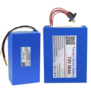 Paket baterai lithium isi ulang daya 24V 36V 48V 60V 72V 10ah 20ah 30ah 50AH cocok untuk Ebike skuter elektronik