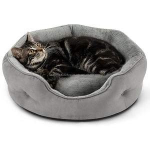 Winter Pet <b>Dog</b> <b>Bed</b> with Slip Resistant Bottom Indoor <b>Round</b> Puppy Cat <b>Bed</b> Soft Warm Washable Pet Nest for Small Medium <b>Dogs</b> Cats - Product Image 2