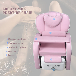 Poltrona di Lusso <span class=keywords><strong>per</strong></span> Manicure e Pedicure, Molto Popolare nei Saloni di Bellezza, con <span class=keywords><strong>Spa</strong></span> <span class=keywords><strong>per</strong></span> Piedi e Massaggio, Colore Rosa - Product Image 1