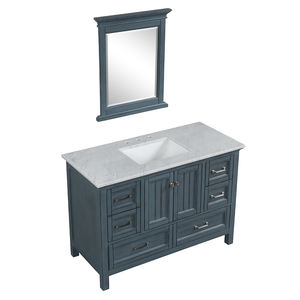 Luxurious Transitional Antique Blue Floor <b>Standing</b> Bathroom Vanity Made in Vietnam - Product Image 4