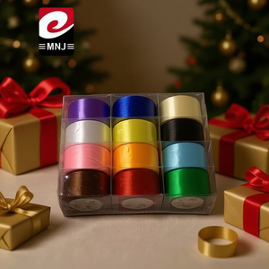 Mixed Color Silk Gift Ribbons 5Cm X 22.5M 12Pcs Assorted Colors For Decoration - Product Image 3