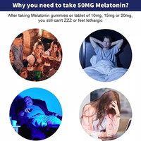 Ausreson Halal Chine - Vente en gros - Gommes à la mélatonine Complément alimentaire Sommeil Sans sucre Gommes pour enfants 10mg 20mg Gommes à la mélatonine