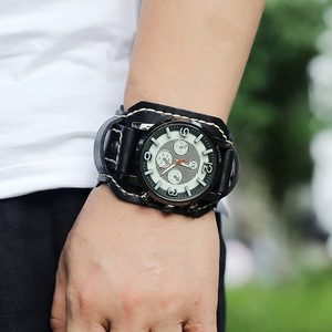 <span class=keywords><strong>Montre</strong></span> à quartz en <span class=keywords><strong>cuir</strong></span> véritable style punk rétro bohème pour homme, bracelets porte-bonheur pour <span class=keywords><strong>femme</strong></span>, bracelets pour homme, bijoux cadeau - Product Image 4