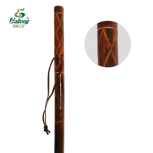 Bâton de randonnée vintage en bois verni durable de 120 cm avec embout en caoutchouc, design personnalisé d'usine, 20 ans d'expérience - Product Image 6