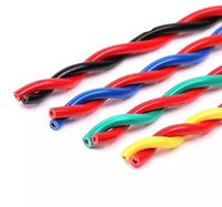 2-adriges massives RVS-Flexibles Twisted-Pair-Kabel, PVC, IP67-zertifiziert, 300/500V, für Alarmanlagen, Feuertürglocken, Kupferdrähte 0,3-2,5mm, Elektrokabel