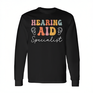 T-shirt à manches longues pour audiologue spécialisé en aides auditives Groovy Audiologist - Product Image 2