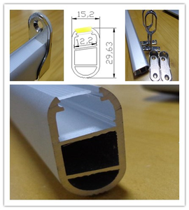 Led Strip nhôm tủ quần áo bồn tắm phụ kiện quần áo treo Rod tròn và hình bầu dục Closet Rod với <span class=keywords><strong>Bracket</strong></span> - Product Image 6