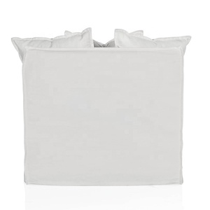 Housses extensibles pour canapé 1 siège, en lin <span class=keywords><strong>blanc</strong></span>, tissu naturel, de haute qualité, 1 pièce - Product Image 3