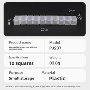 <span class=keywords><strong>Cloison</strong></span> amovible multifonctionnelle Boîte <span class=keywords><strong>de</strong></span> rangement d'accessoires carrée en plastique à dix grilles Coussin <span class=keywords><strong>de</strong></span> <span class=keywords><strong>nez</strong></span> vide Présentoirs <span class=keywords><strong>de</strong></span> lunettes - Product Image 1