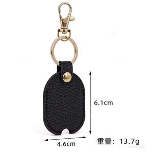 PU Leather Eco-Friendly Durable <b>Key</b> <b>Ring</b> <b>Key</b> Protector Car <b>Key</b> Loop Replacement <b>Key</b> Sleeve Keychain Charm Bag Car Pendant - Product Image 3