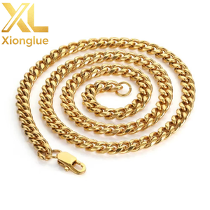 Jewelers 2025 Wholesale Custom Chunky <b>Fasten</b> Stainless Steel Hiphop Necklace Bracelet 10mm Miami Cuban Link Chain Men - Product Image 5
