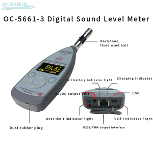 Sonmètre de niveau sonore de classe environnementale 1 OC-5661-3, 30-130 dB, avec garantie d'un an pour utilisation en véhicule - Product Image 4