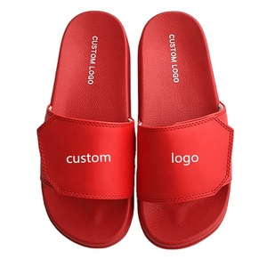 รองเท้าแตะชายหาดแบบแบน, รองเท้าแตะ PVC ดีไซน์ล่าสุดสำหรับผู้ชาย, รองเท้าแตะแบบสไลด์พร้อมสติกเกอร์โลโก้แบบกำหนดเอง, รองเท้าแตะผู้ชายแบบสไลด์ปี 2019 - Product Image 1