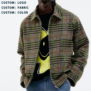 Veste en flanelle à <span class=keywords><strong>carreaux</strong></span> sur mesure pour hommes, veste épaisse à <span class=keywords><strong>carreaux</strong></span>, manteaux d'hiver - Product Image 1