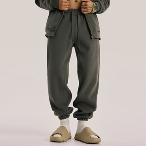 Manufacturer Wholesale <strong>Polyester</strong>/Cotton Embroidered Midweight <strong>Jogger</strong> Casual Men's High Quality Oversized Solid Color Sweatpants - Product Image 4